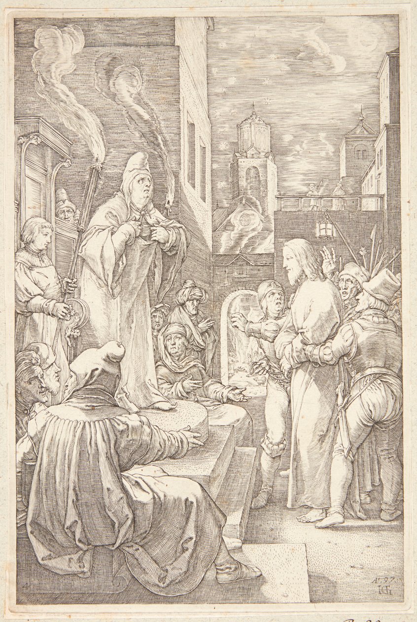 Jesus inför rådet av Hendrick Goltzius