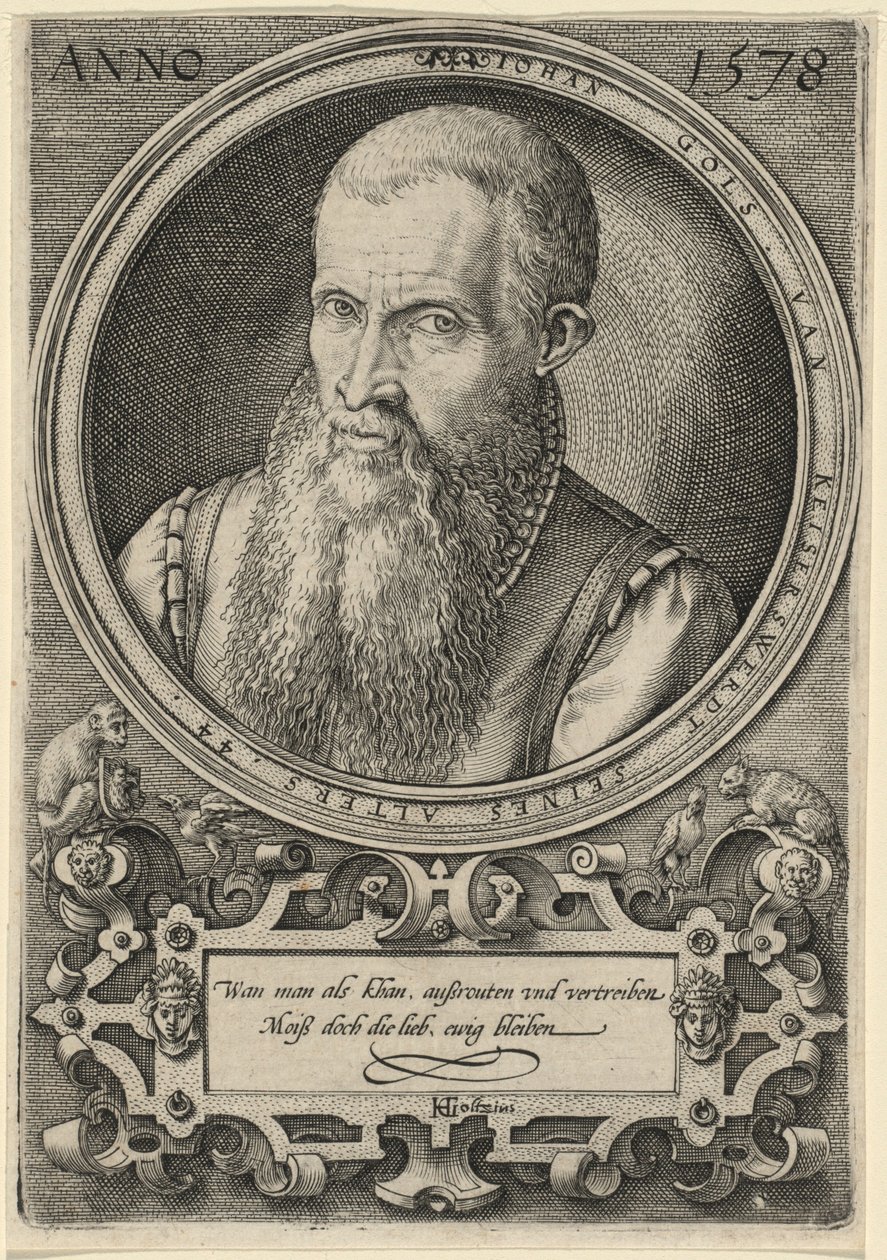 Johan Gols [konstnärens far] av Hendrick Goltzius