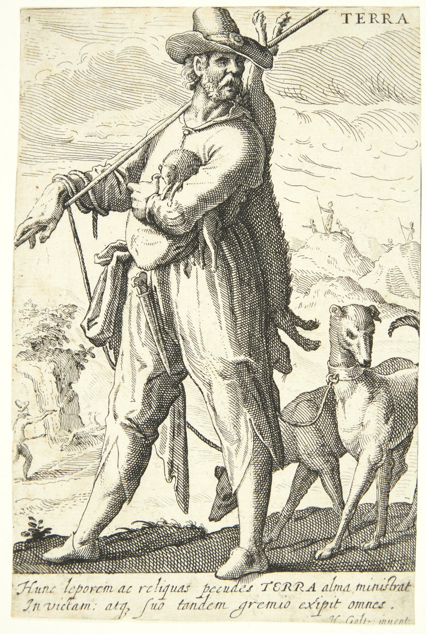 Jorden (Terra) av Hendrick Goltzius