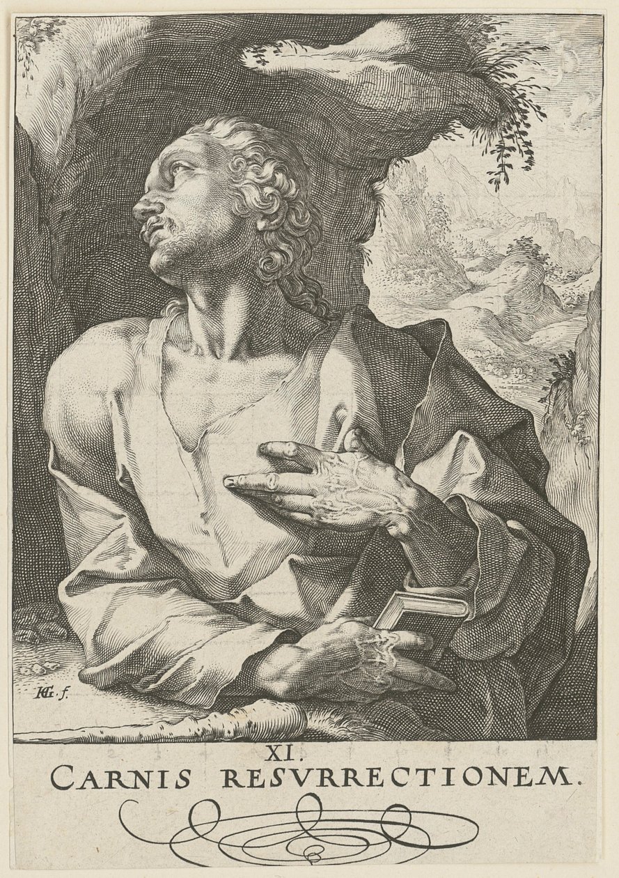 Judas Taddeus, blad 12 i serien ”Kristus, de tolv apostlarna och Paulus” av Hendrick Goltzius