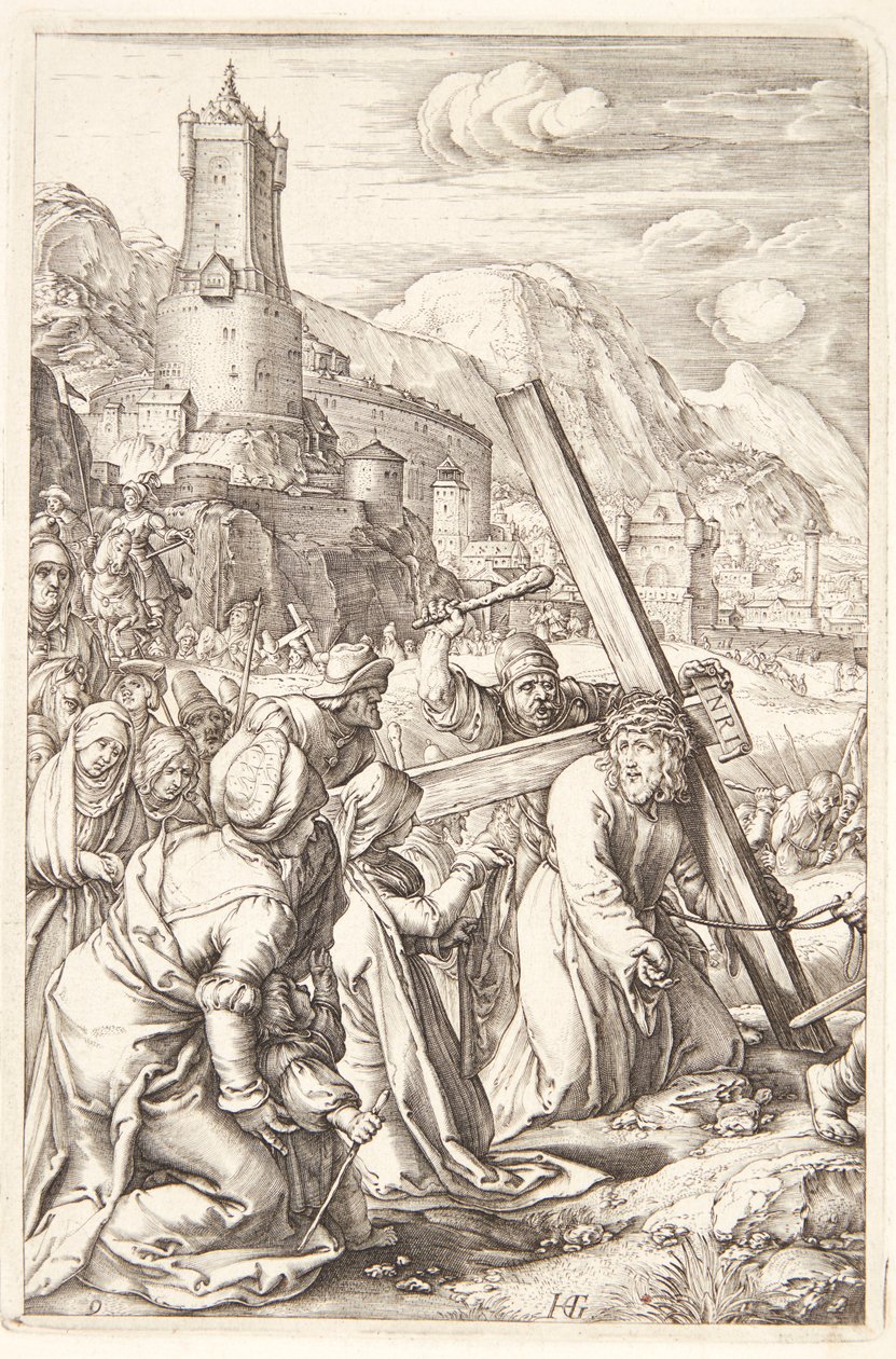 Korsbärandet av Hendrick Goltzius