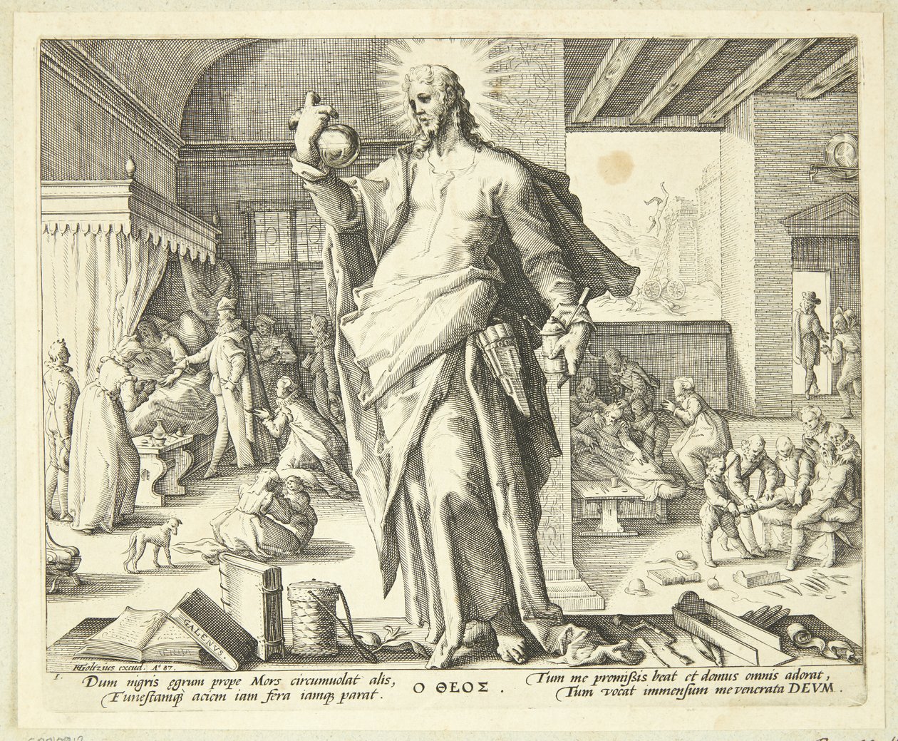 Läkaren som gud av Hendrick Goltzius