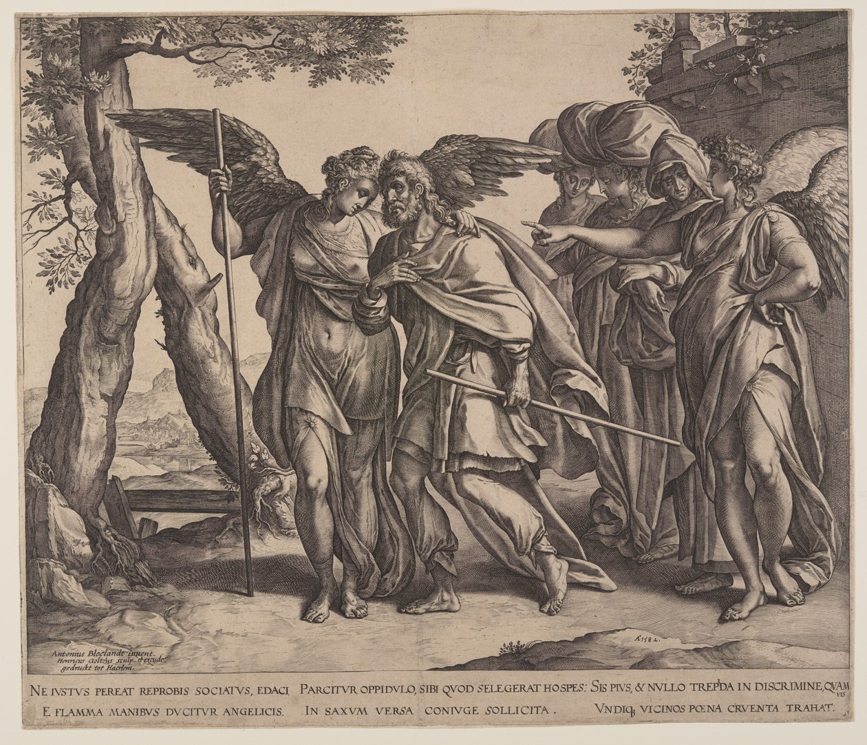 Lot och hans döttrar av Hendrick Goltzius