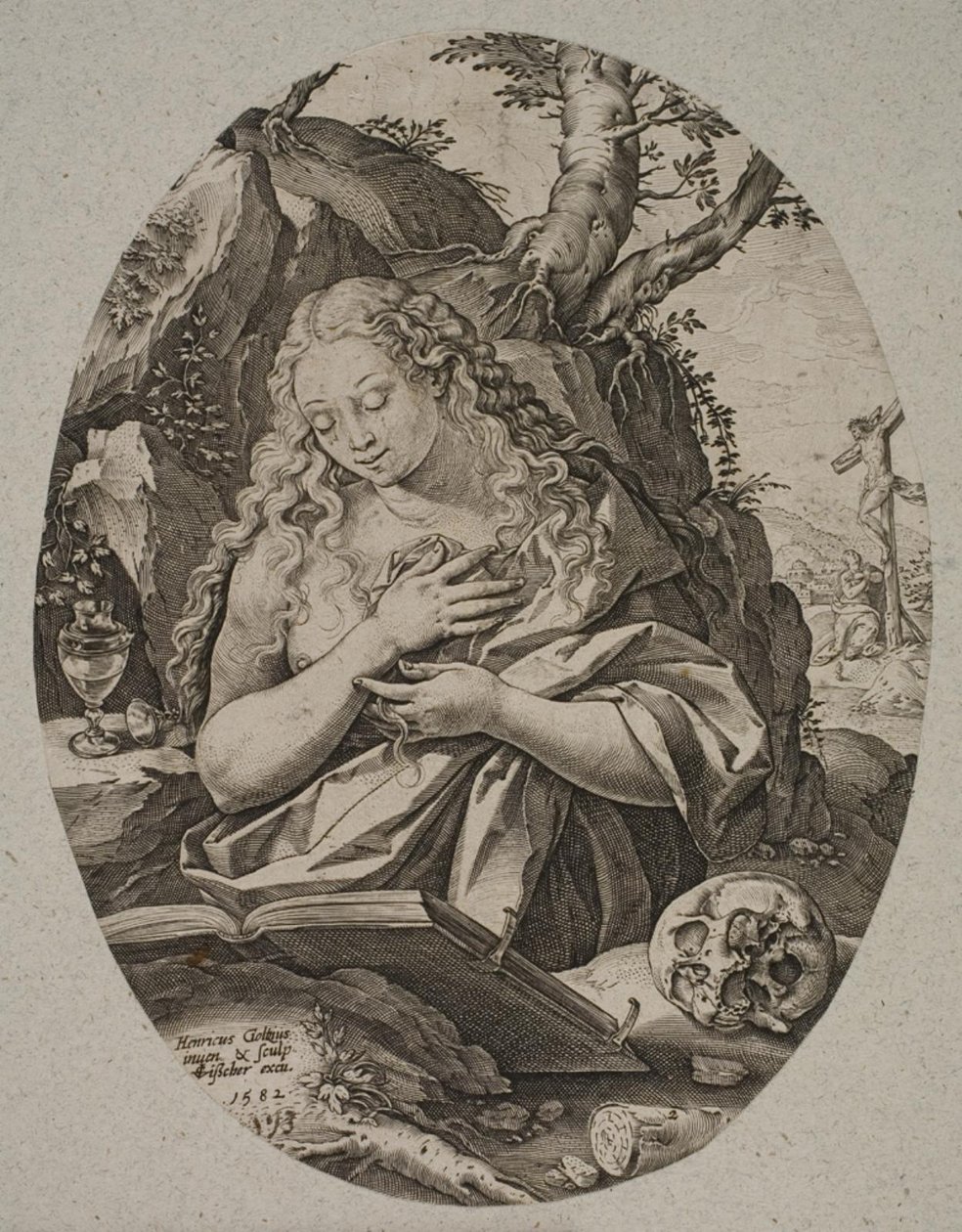 Maria Magdalena av Hendrick Goltzius