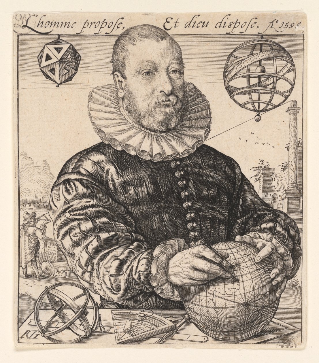 Nicolaus Petri från Deventer av Hendrick Goltzius