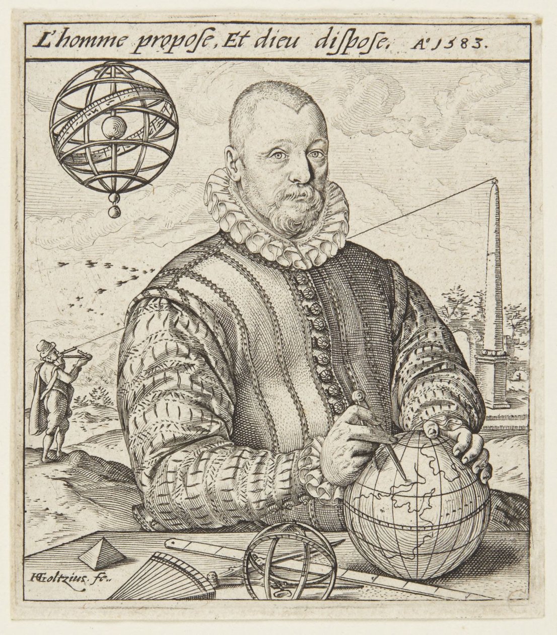 Nicolaus Petri van Deventer av Hendrick Goltzius
