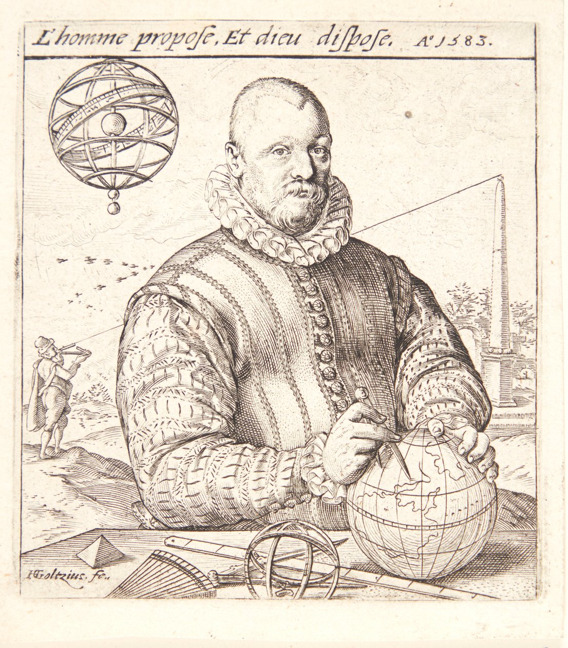 Nicolaus Petri van Deventer av Hendrick Goltzius