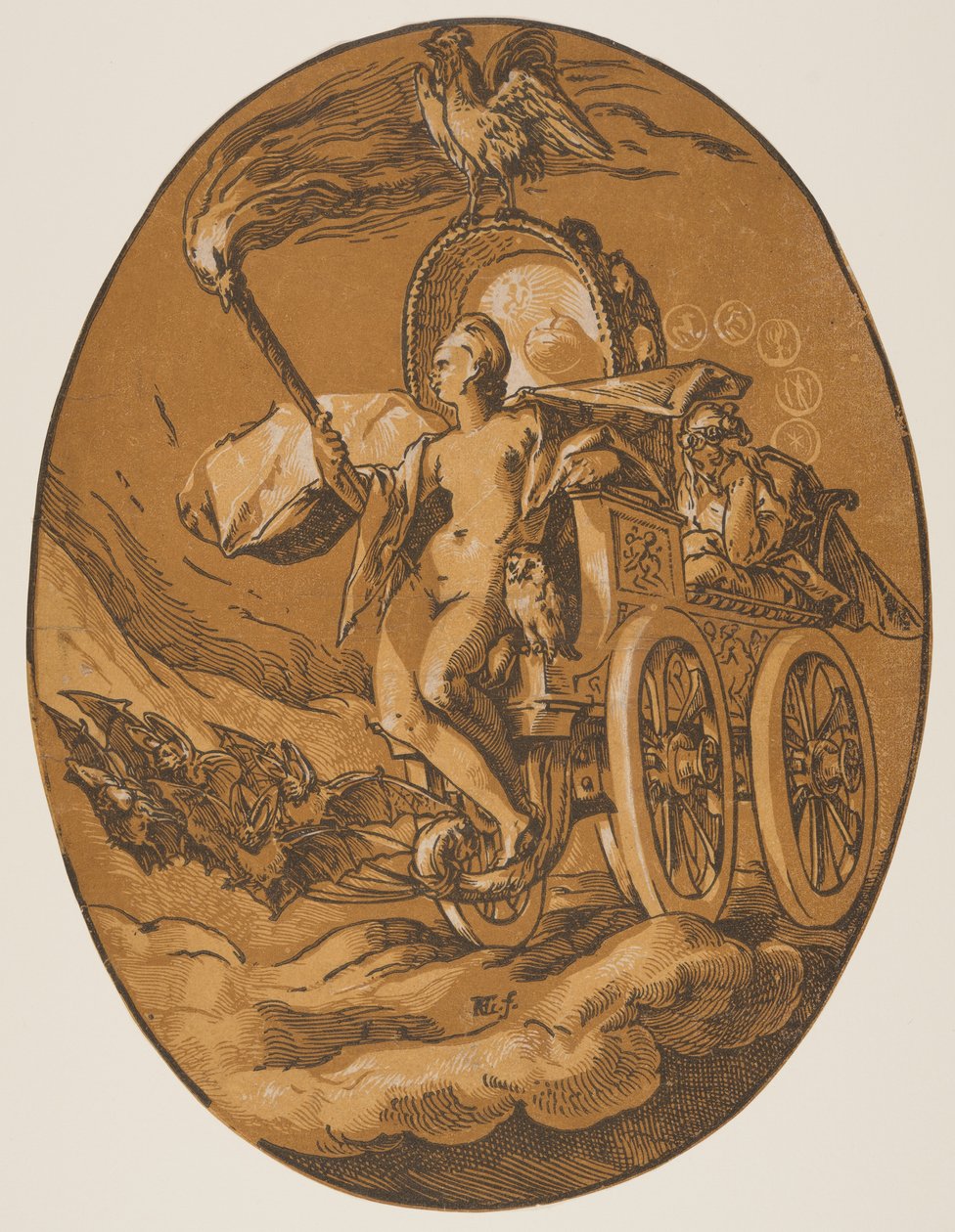 Nox, från The Deities av Hendrick Goltzius