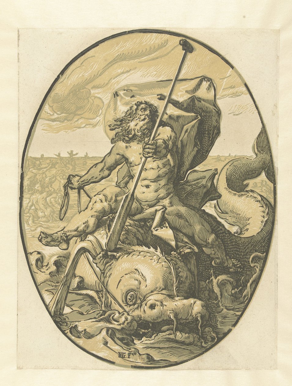 Oceanus Gods and Goddesses (serietitel) av Hendrick Goltzius