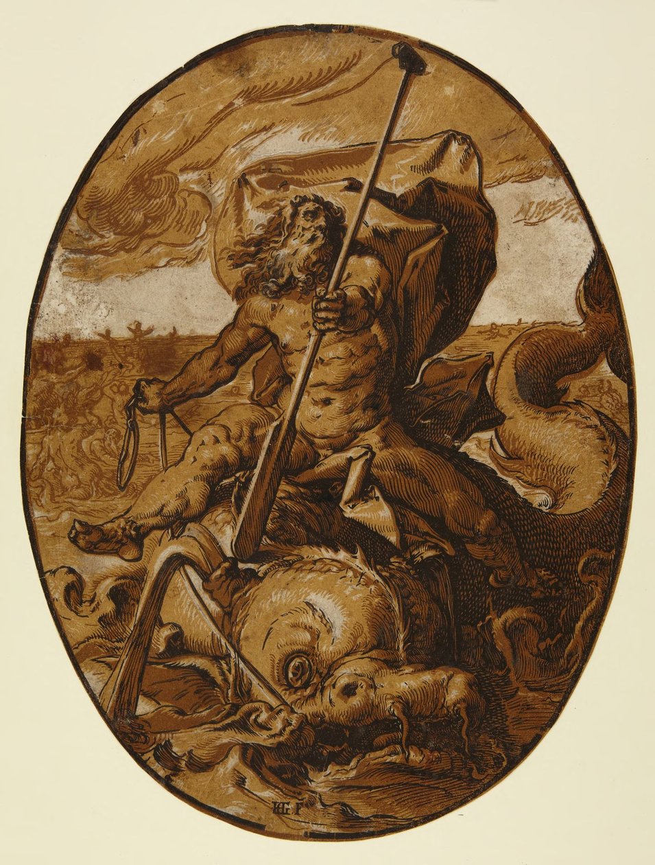 Okeanos av Hendrick Goltzius