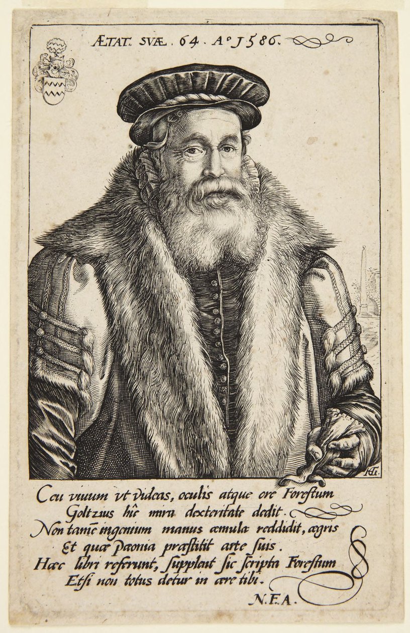 Pieter van Foreest av Hendrick Goltzius