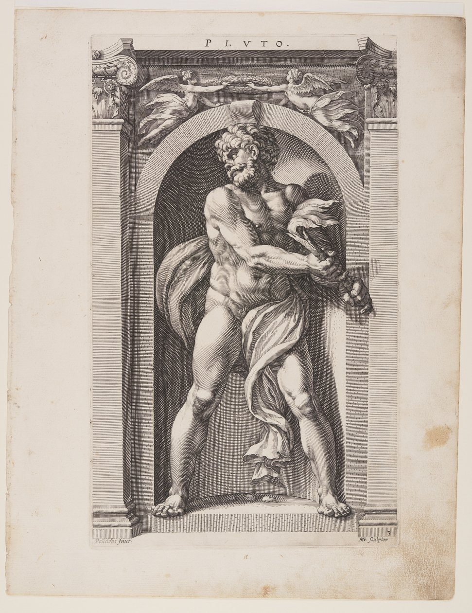 Pluto, från Åtta hedniska gudar av Hendrick Goltzius