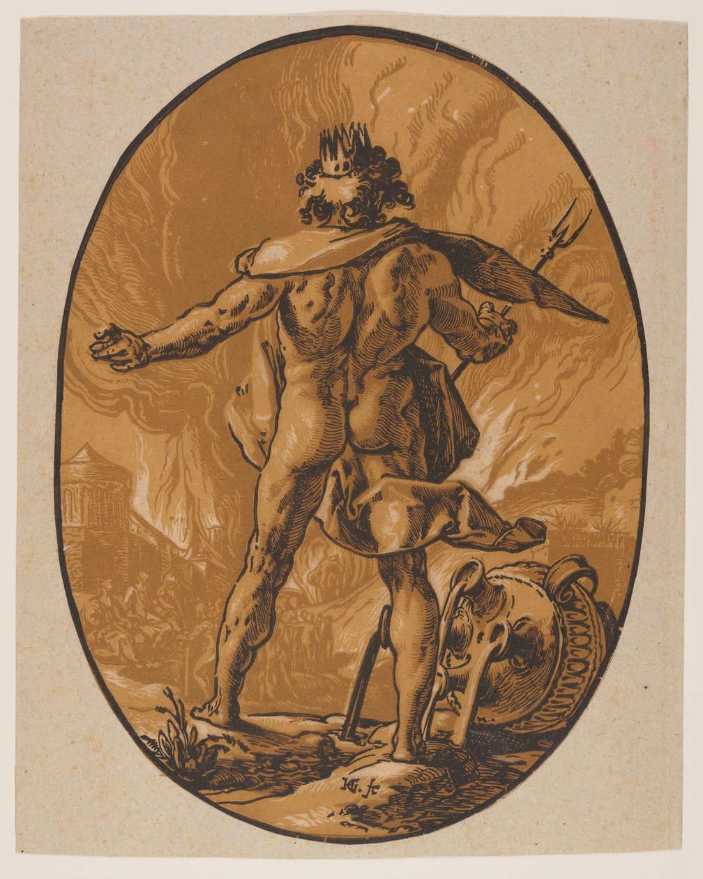 Pluto, från Gudomarna av Hendrick Goltzius