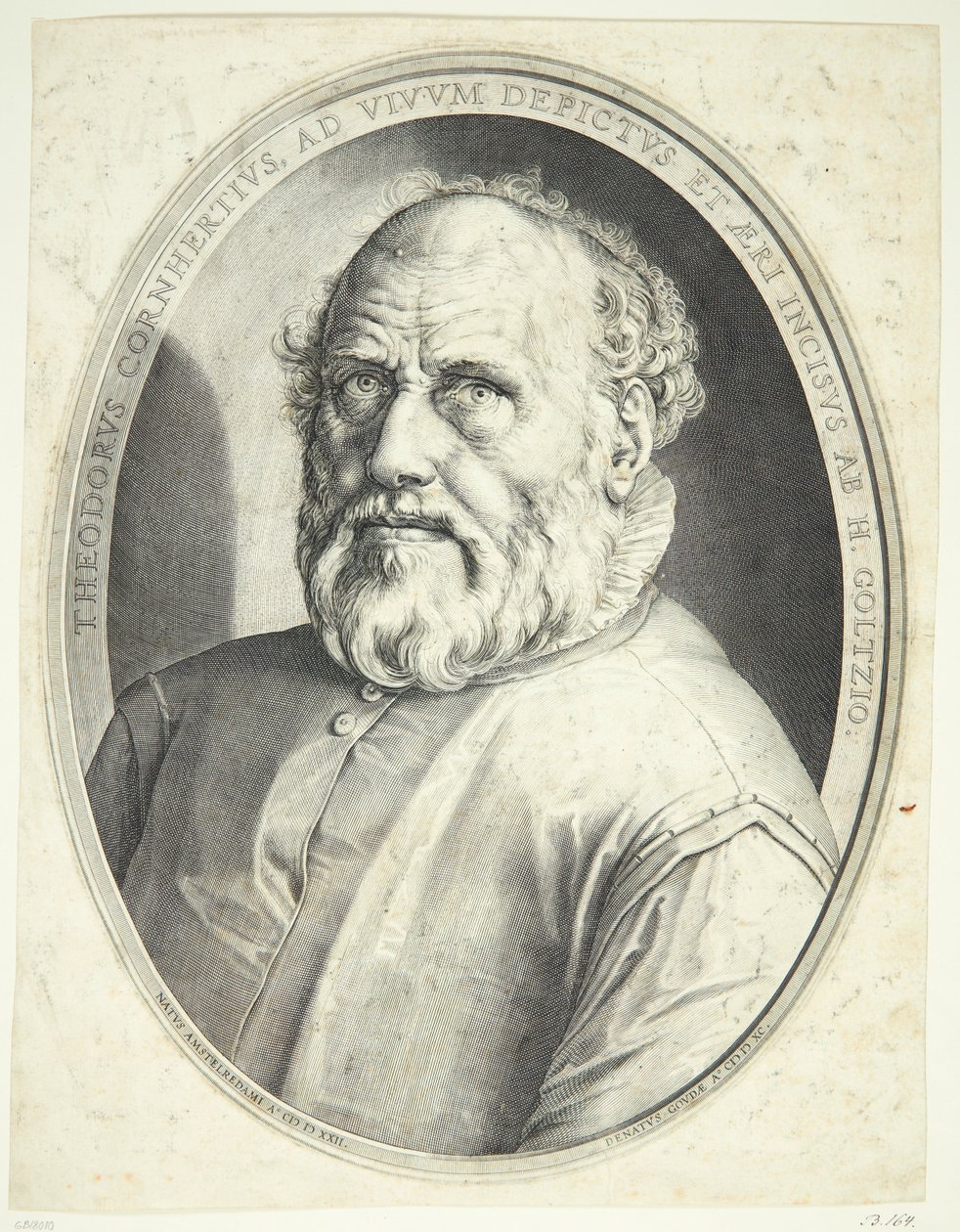 Porträtt av Dirck Volkertsz Coornhert av Hendrick Goltzius