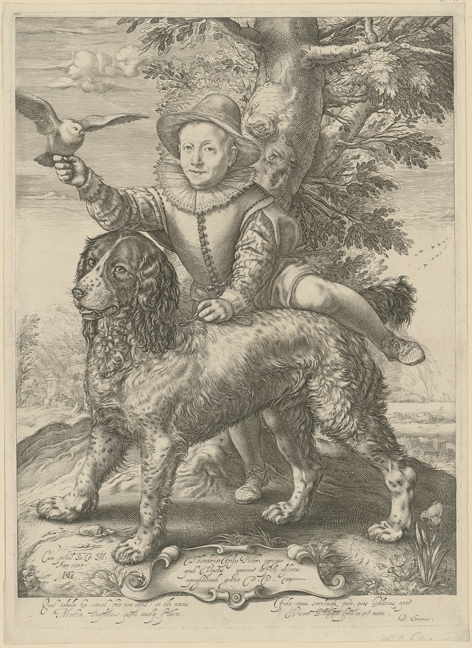 Porträtt av Frederik de Vries av Hendrick Goltzius