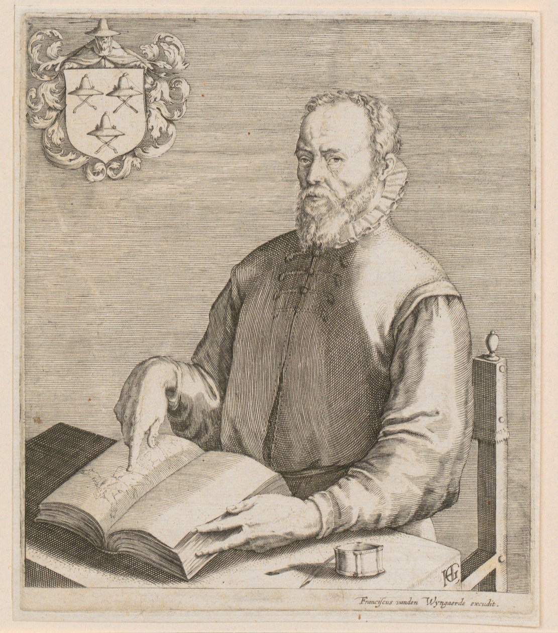 Porträtt av Gerard de Jode av Hendrick Goltzius