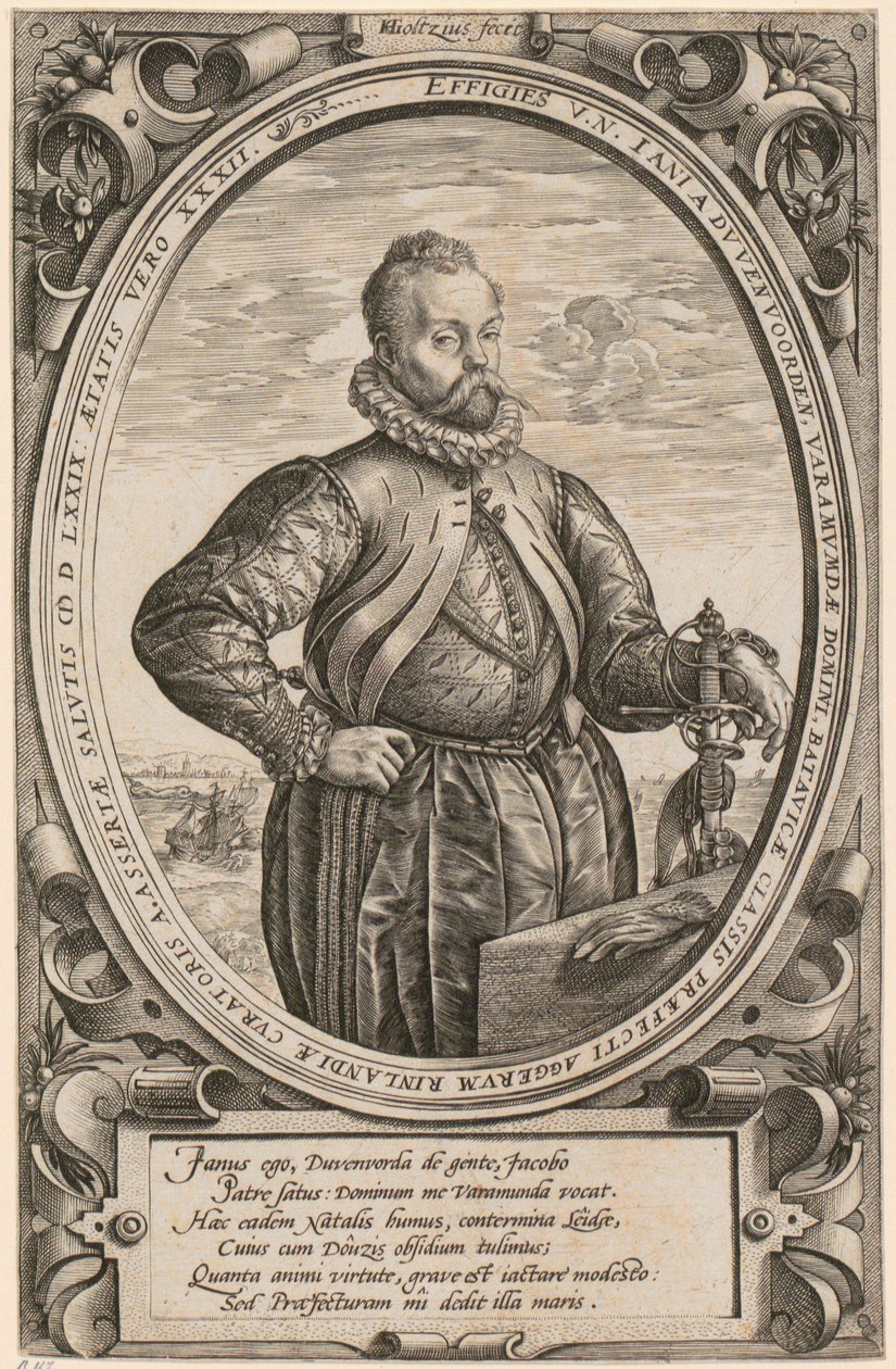 Porträtt av Jan [Johann] van Duvenvoorde av Hendrick Goltzius
