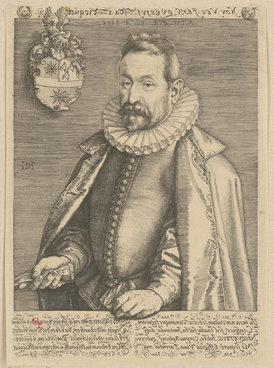 Porträtt av Jan Nicquet av Hendrick Goltzius