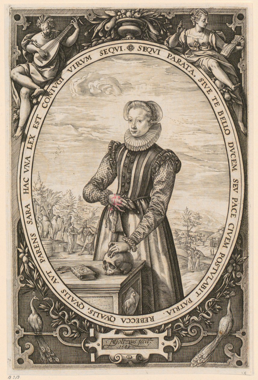 Porträtt av Josina Hamels av Hendrick Goltzius