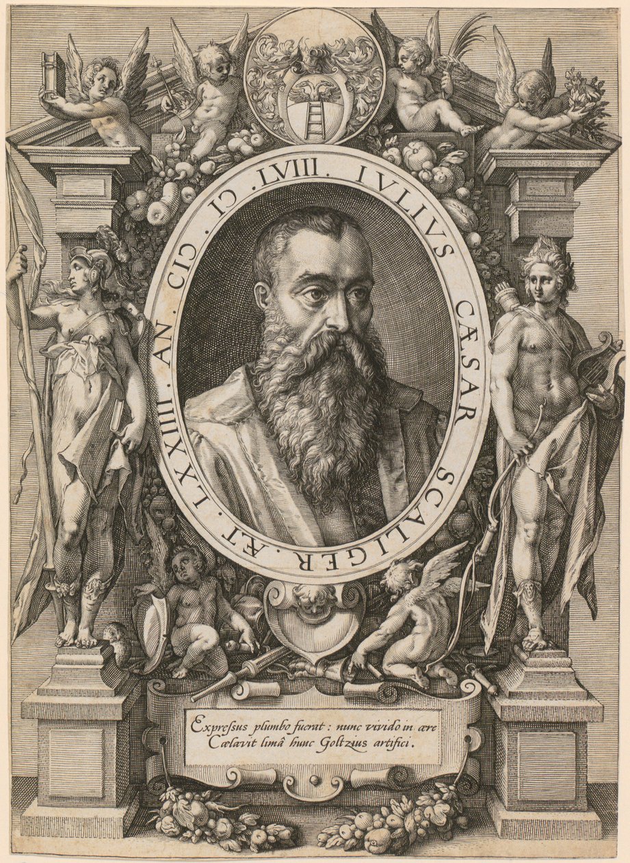 Porträtt av Julius Caesar Scaliger av Hendrick Goltzius
