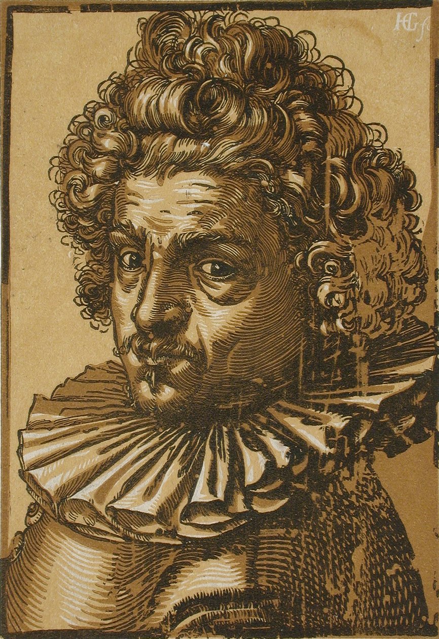 Porträtt av Gillis van Breen av Hendrick Goltzius