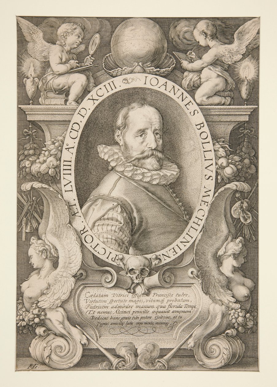 Porträtt av Hans Ball av Hendrick Goltzius