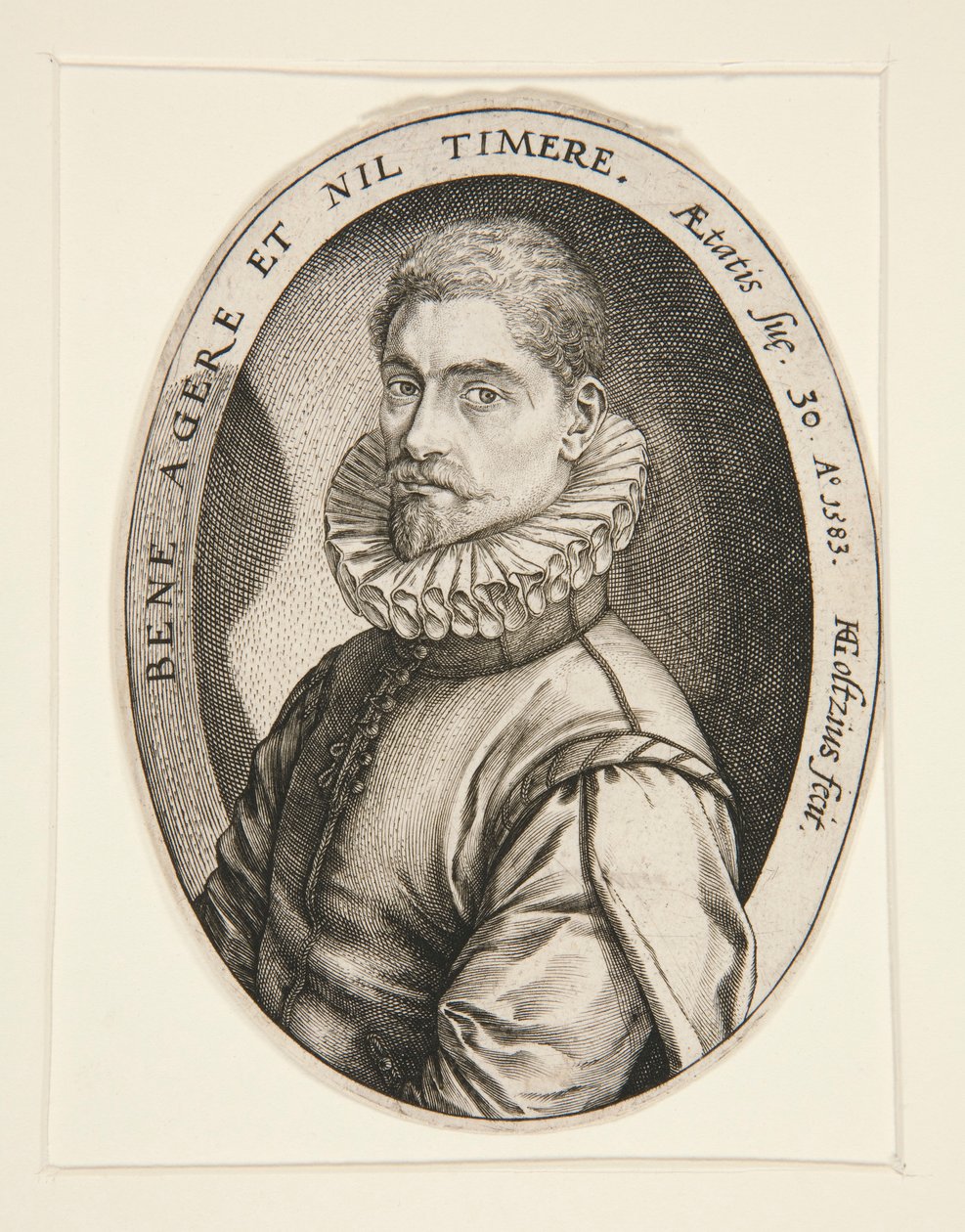 Porträtt av Hieronymous Scholiers av Hendrick Goltzius