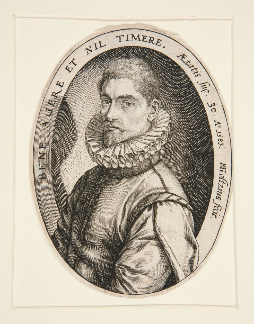 Porträtt av Hieronymous Scholiers av Hendrick Goltzius