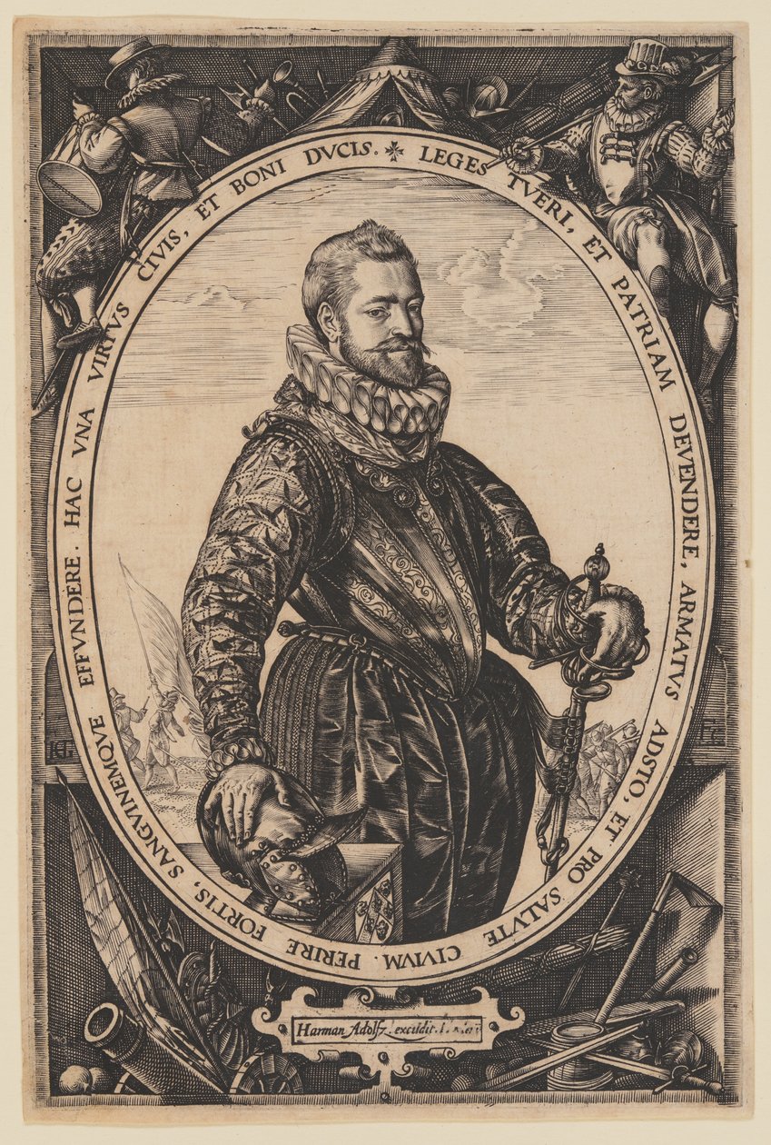 Porträtt av Jacques de la Faille av Hendrick Goltzius