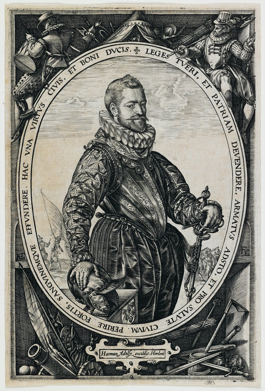 Porträtt av Jacques de la Faille av Hendrick Goltzius