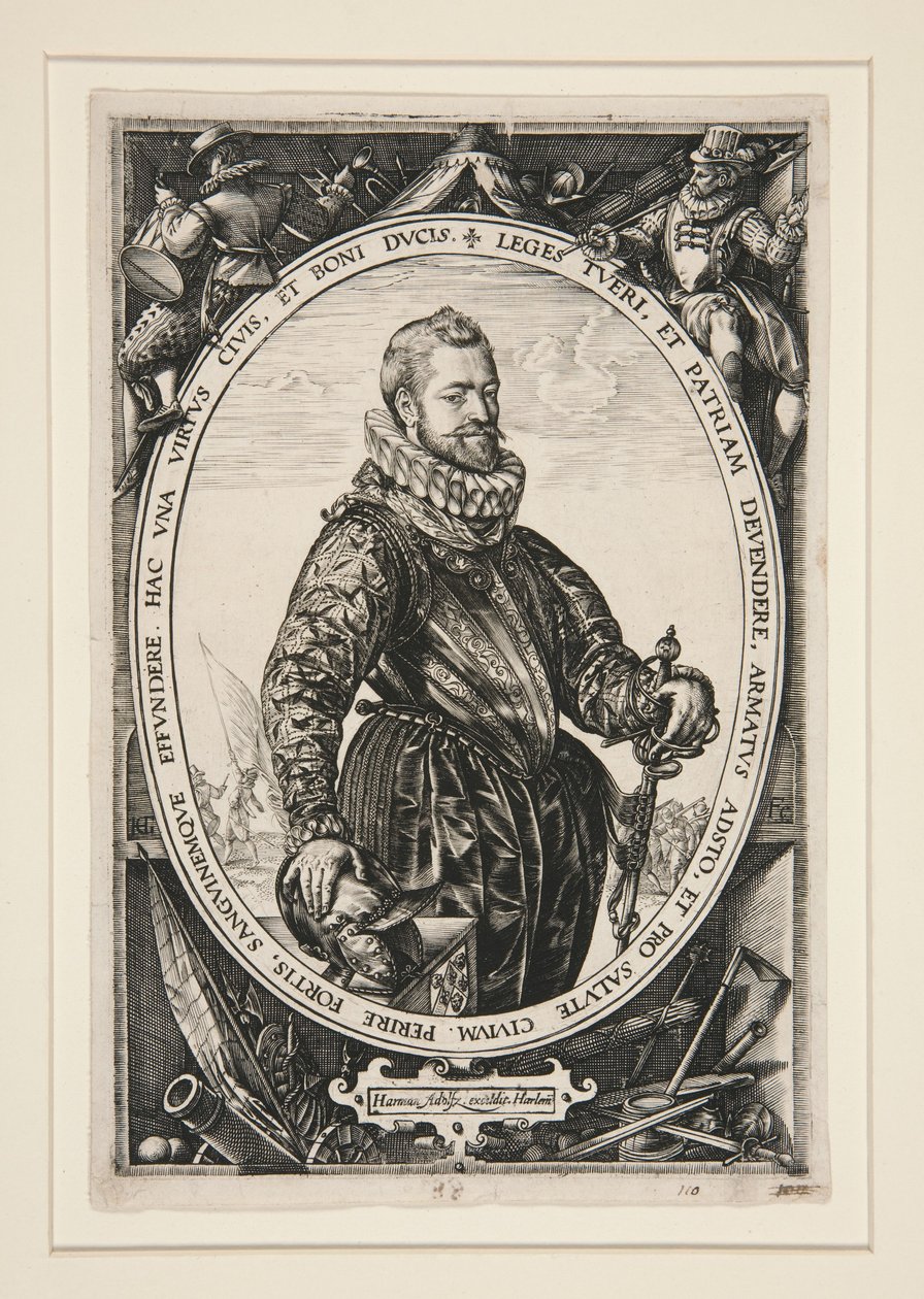 Porträtt av Jacques de la Faille av Hendrick Goltzius