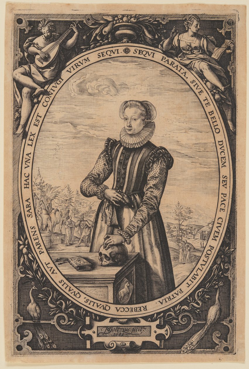 Porträtt av Josina Hamels av Hendrick Goltzius