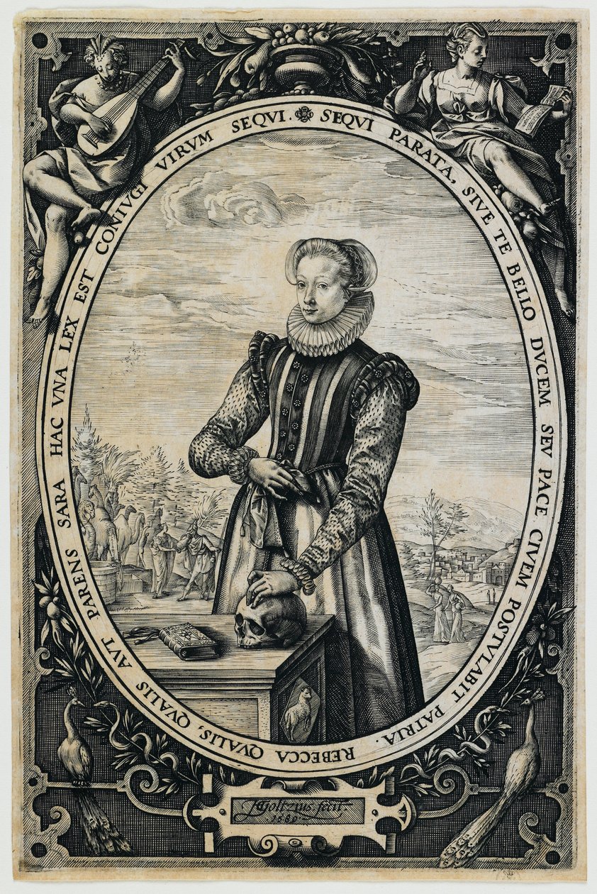 Porträtt av Josina Hamels av Hendrick Goltzius
