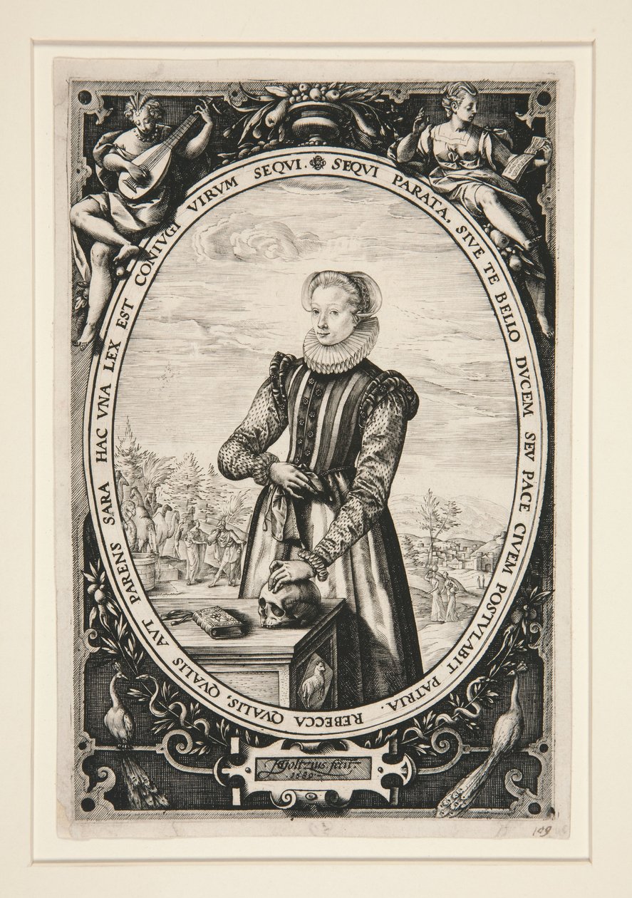 Porträtt av Josina Hamels av Hendrick Goltzius