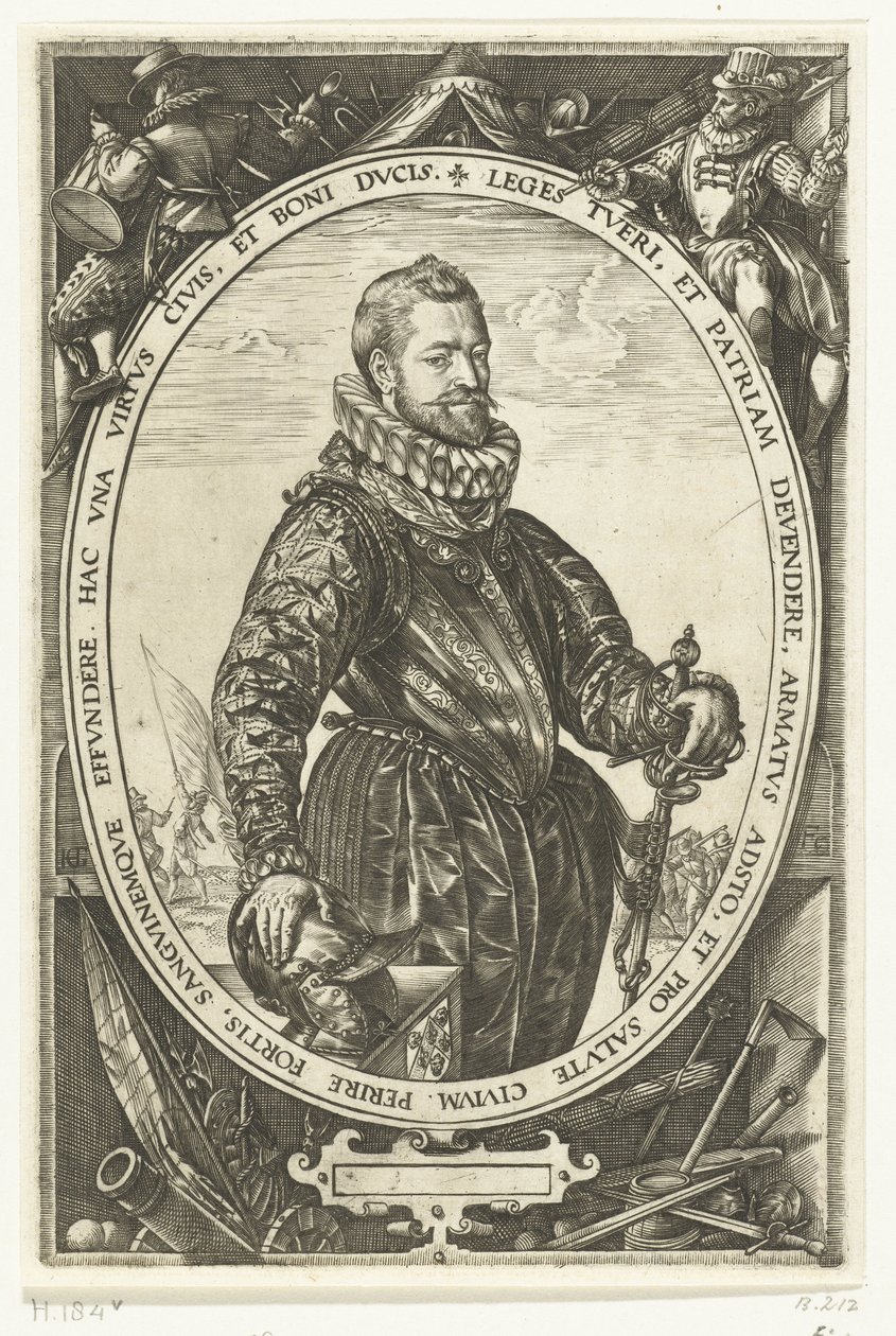 Porträtt av Jacques de la Faille av Hendrick Goltzius
