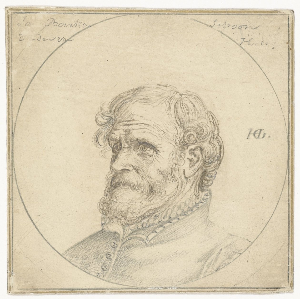 Porträtt av Jan Baertsen av Hendrick Goltzius