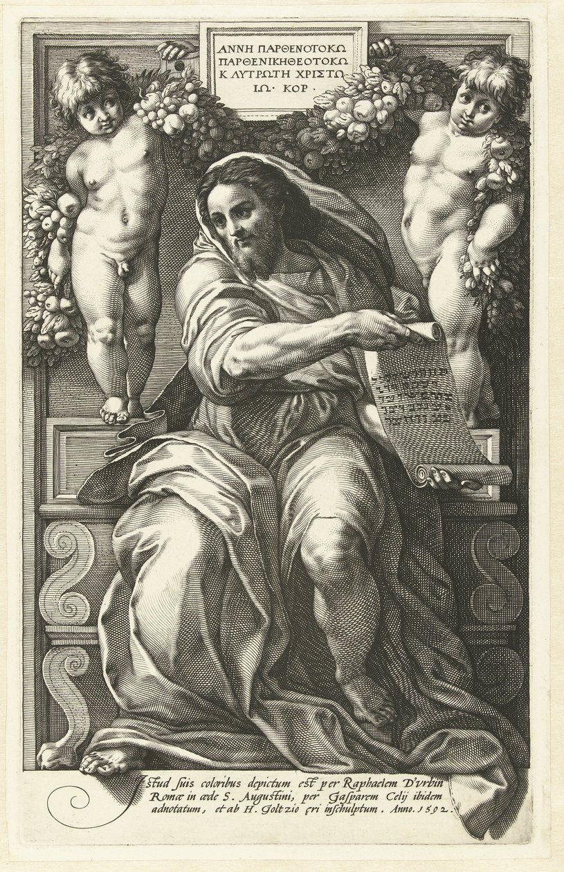 Profeten Jesaja av Hendrick Goltzius