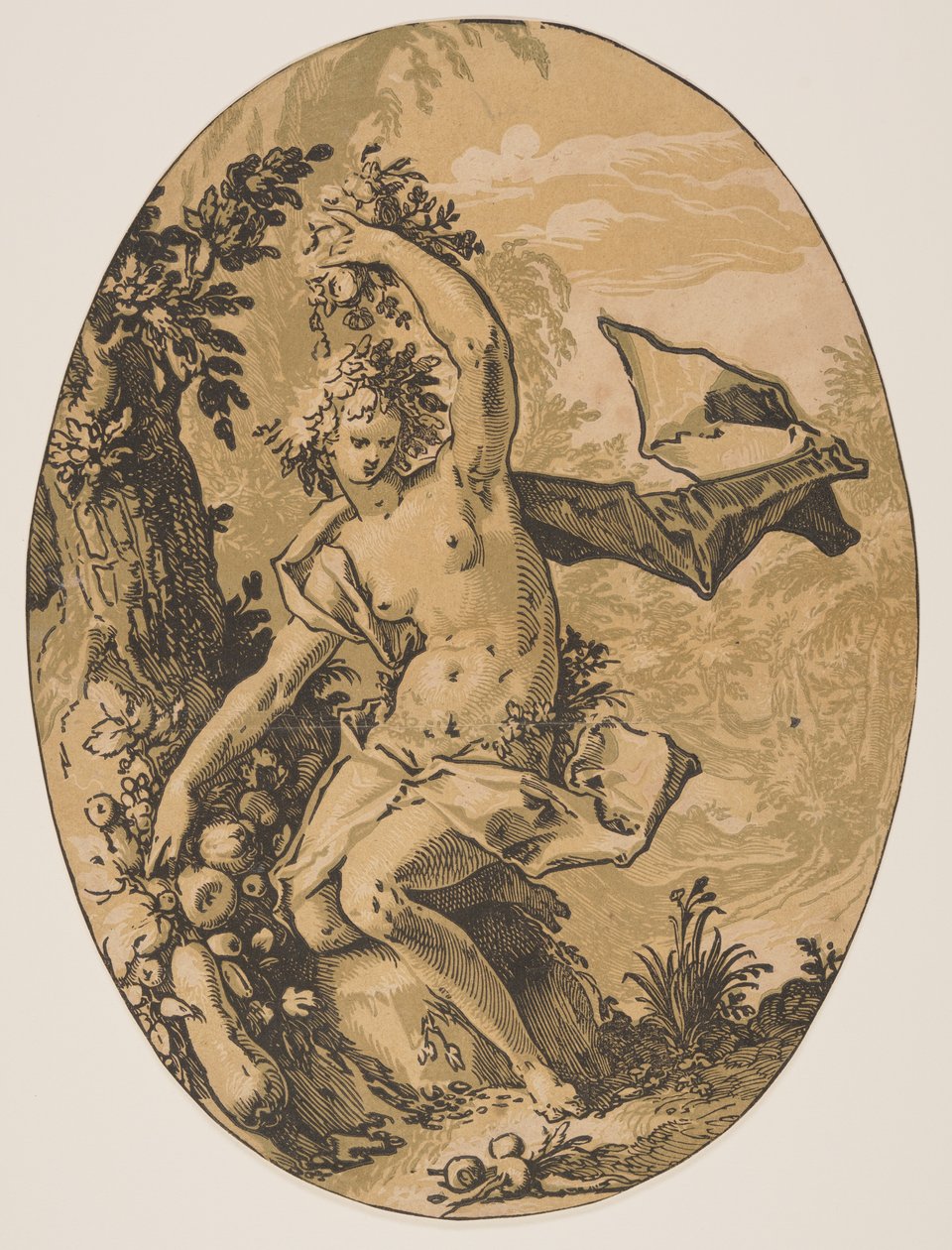 Proserpine, från Gudomarna av Hendrick Goltzius