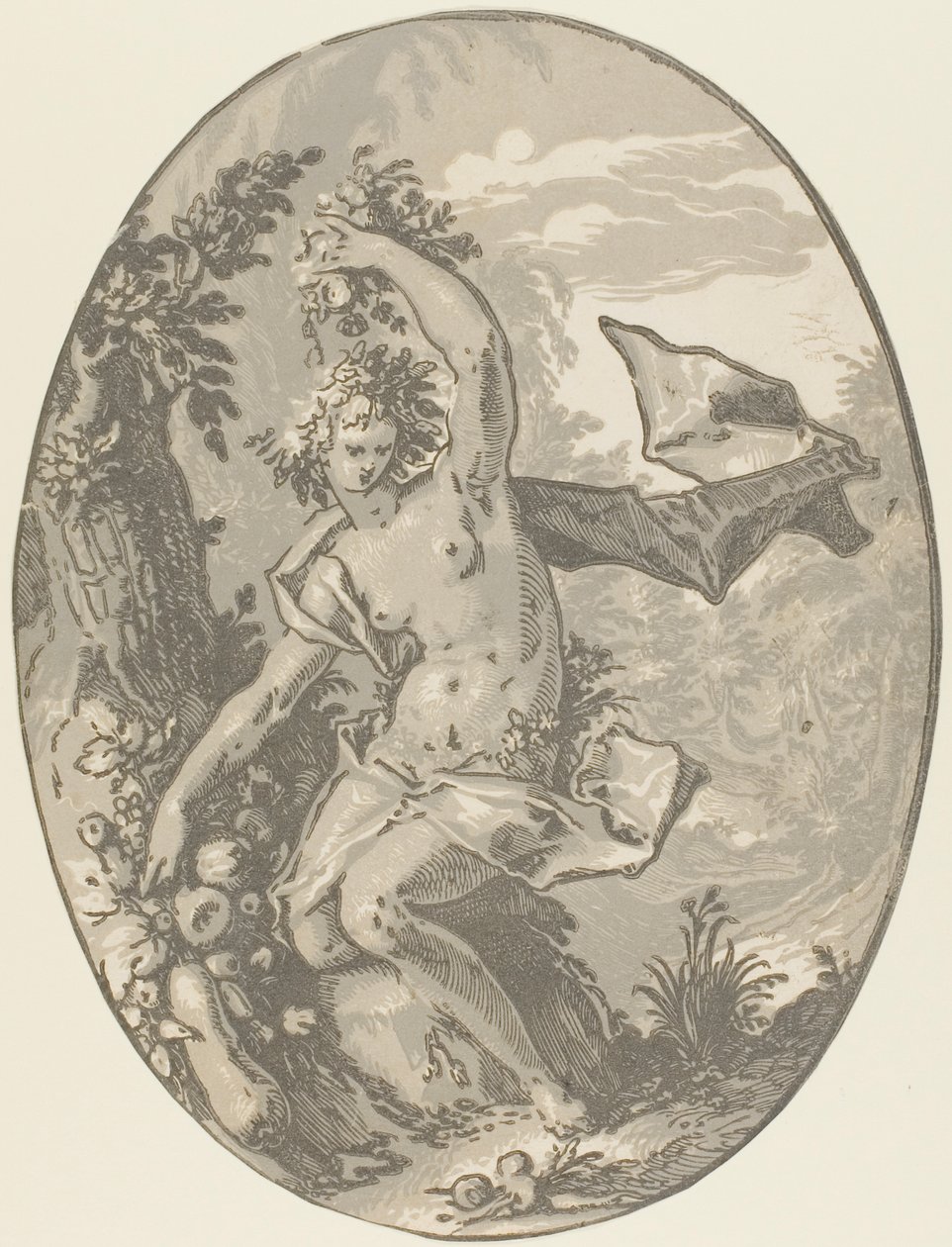 Proserpin, tallrik fem från Demogorgon and the Deities av Hendrick Goltzius