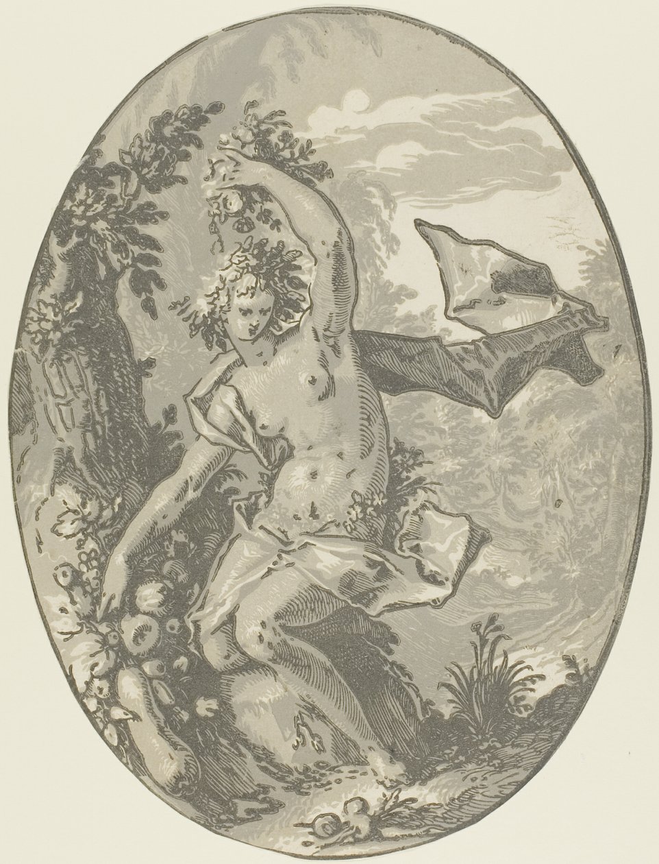 Proserpin, tallrik fem från Demogorgon and the Deities av Hendrick Goltzius