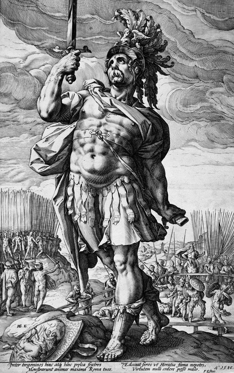 Horatius till allmänheten av Hendrick Goltzius