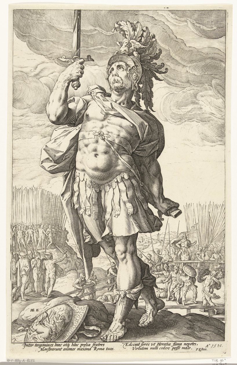 Publius Horace De Romeinse helden (serietitel) av Hendrick Goltzius