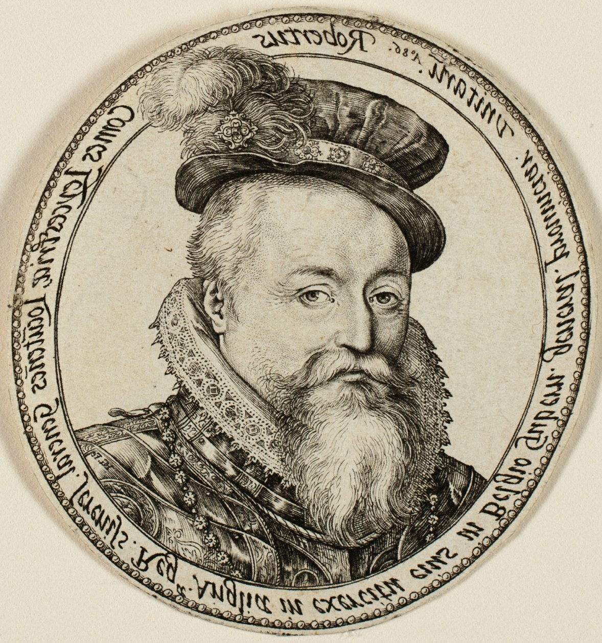 Robert Dudley, Earl of Leicester (1532-1588), engelsk adelsman, generalguvernör i Förenade provinserna 1585-87 av Hendrick Goltzius