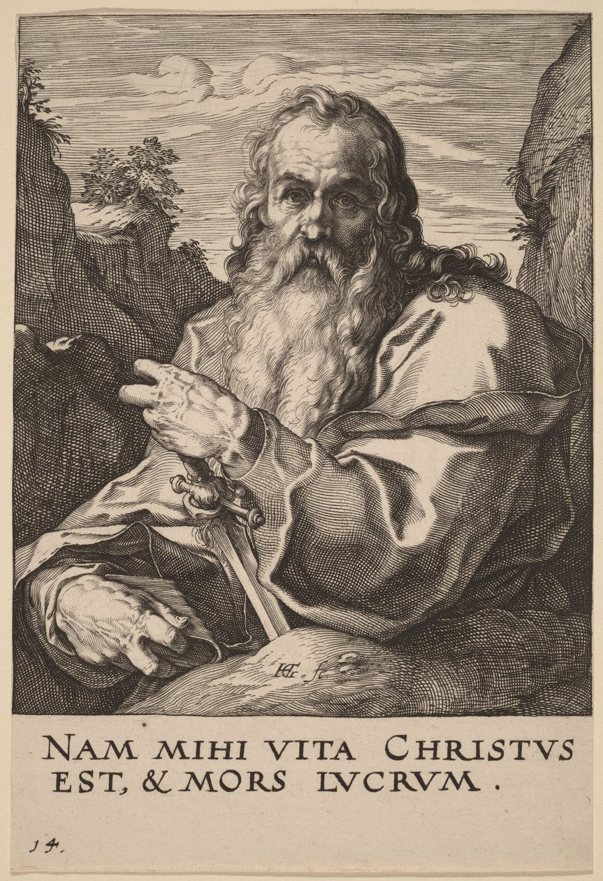 Saint Paul av Hendrick Goltzius