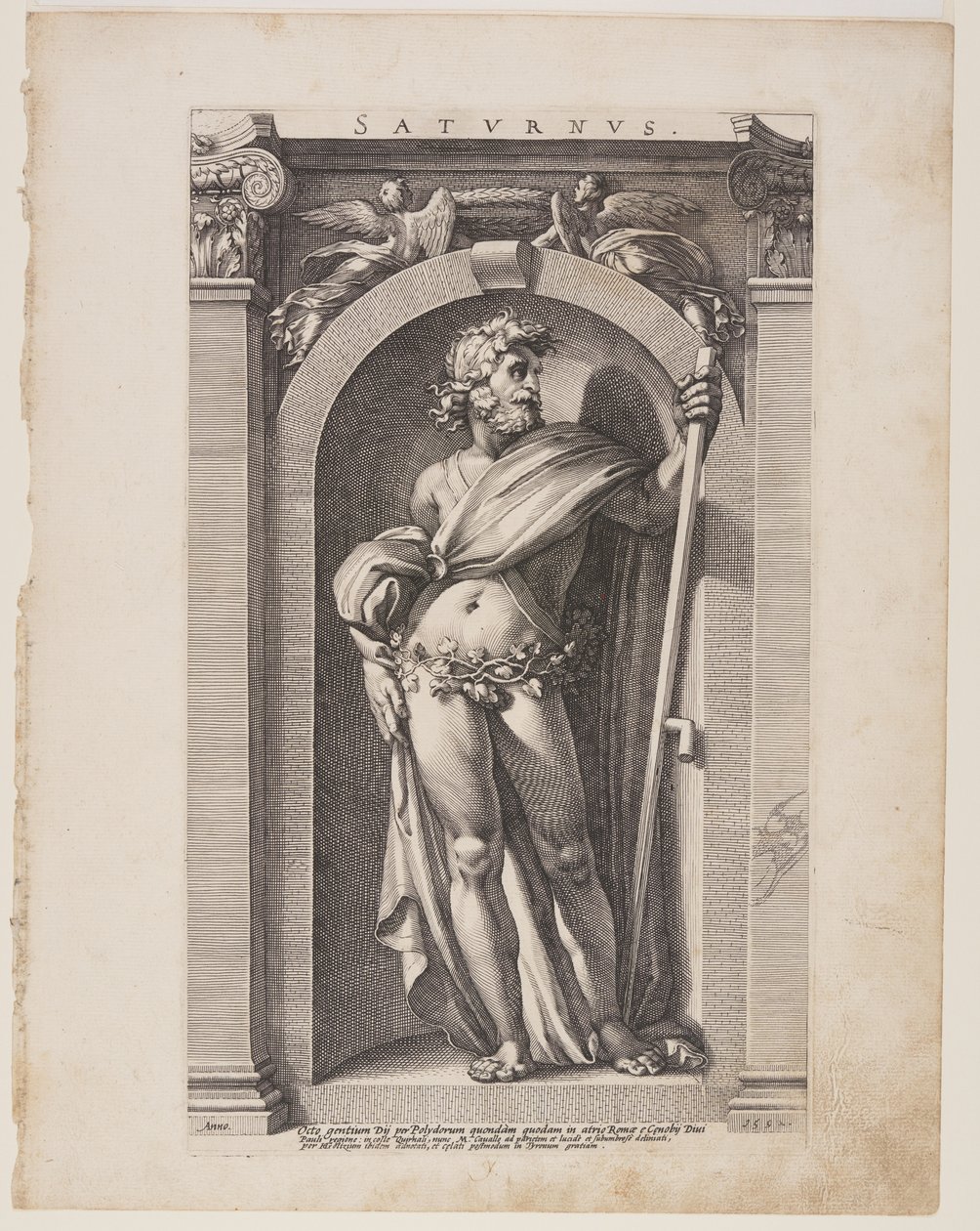 Saturnus (Saturnus), från Åtta hedniska gudar av Hendrick Goltzius