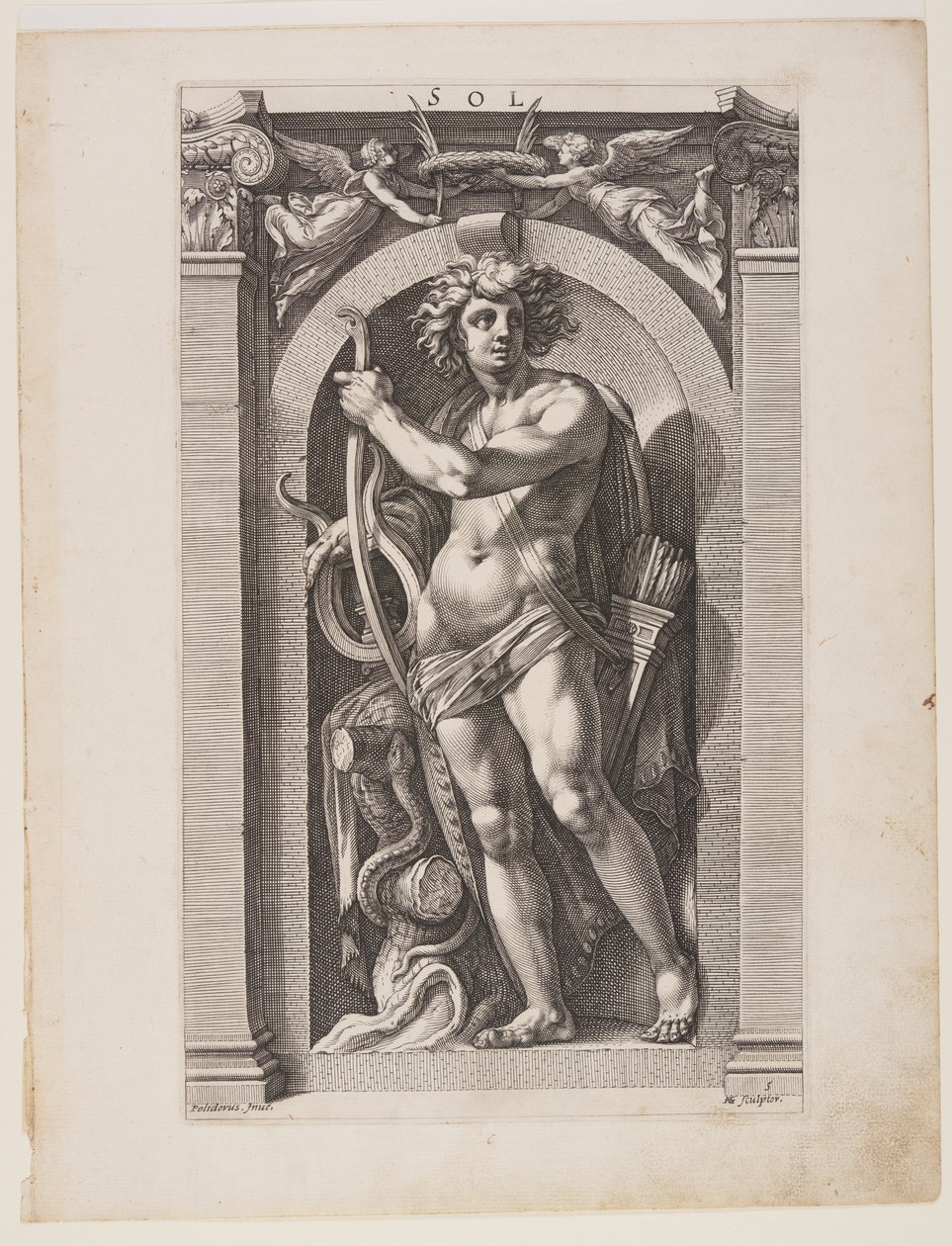 Sol, från Åtta hedniska gudar av Hendrick Goltzius