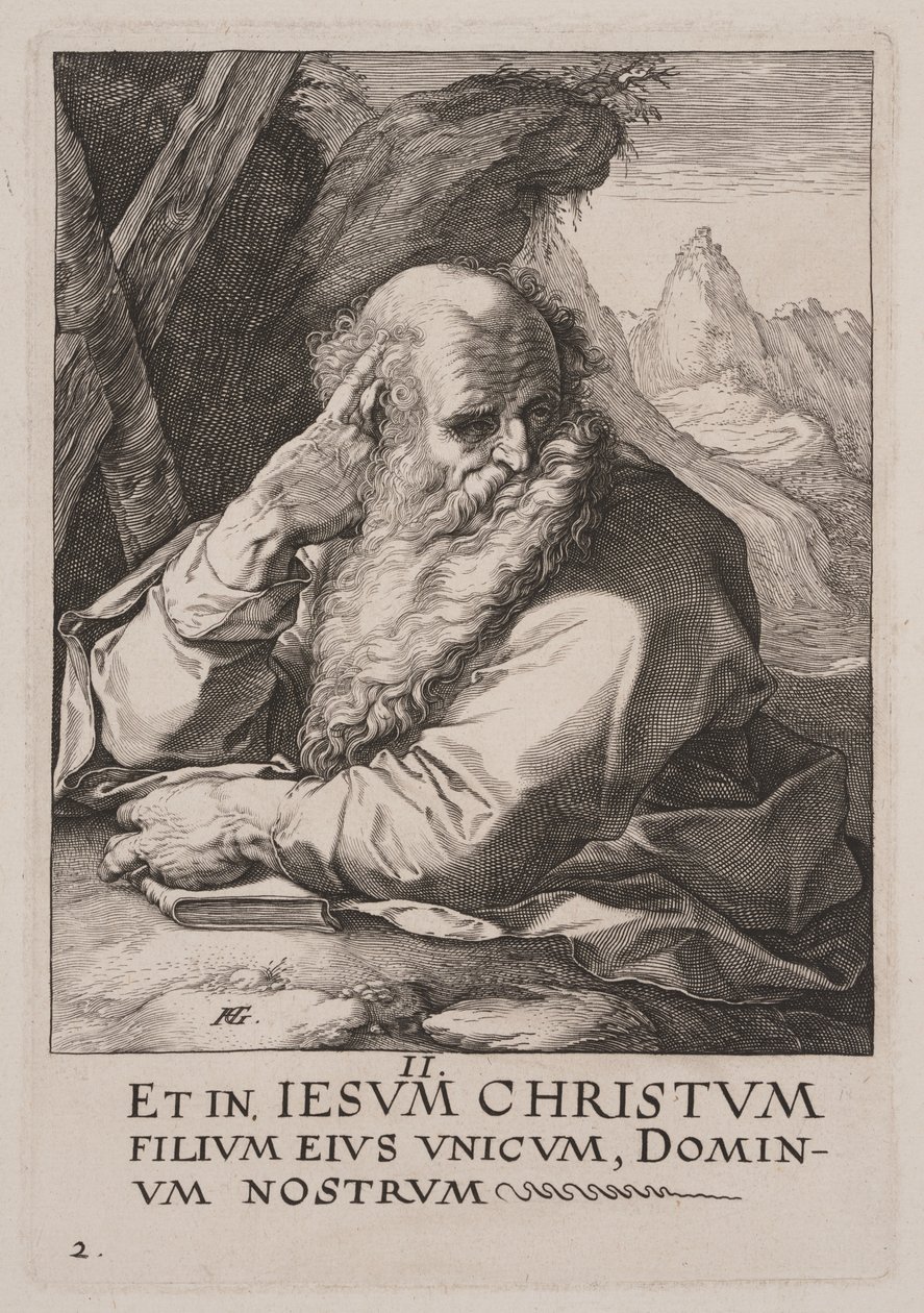 S:t Andreas, från Kristus, apostlarna och S:t Paulus med trosbekännelsen av Hendrick Goltzius