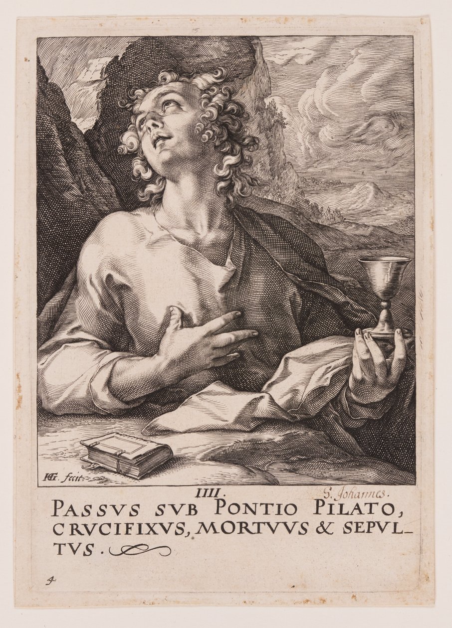 S:t Johannes, från Kristus, apostlarna och S:t Paulus med trosbekännelsen av Hendrick Goltzius