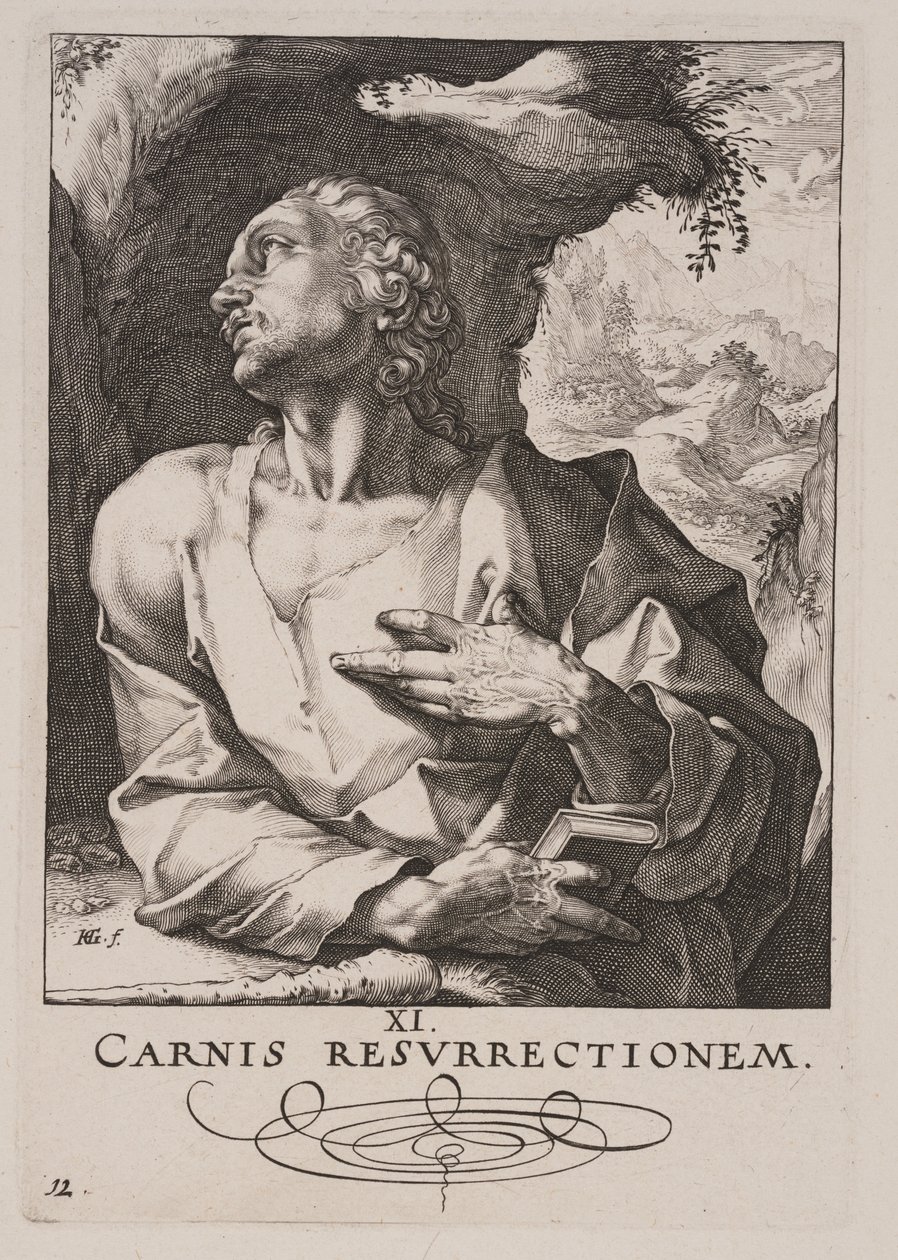 S:t Judas Thaddeus, från Kristus, apostlarna och S:t Paulus med trosbekännelsen av Hendrick Goltzius
