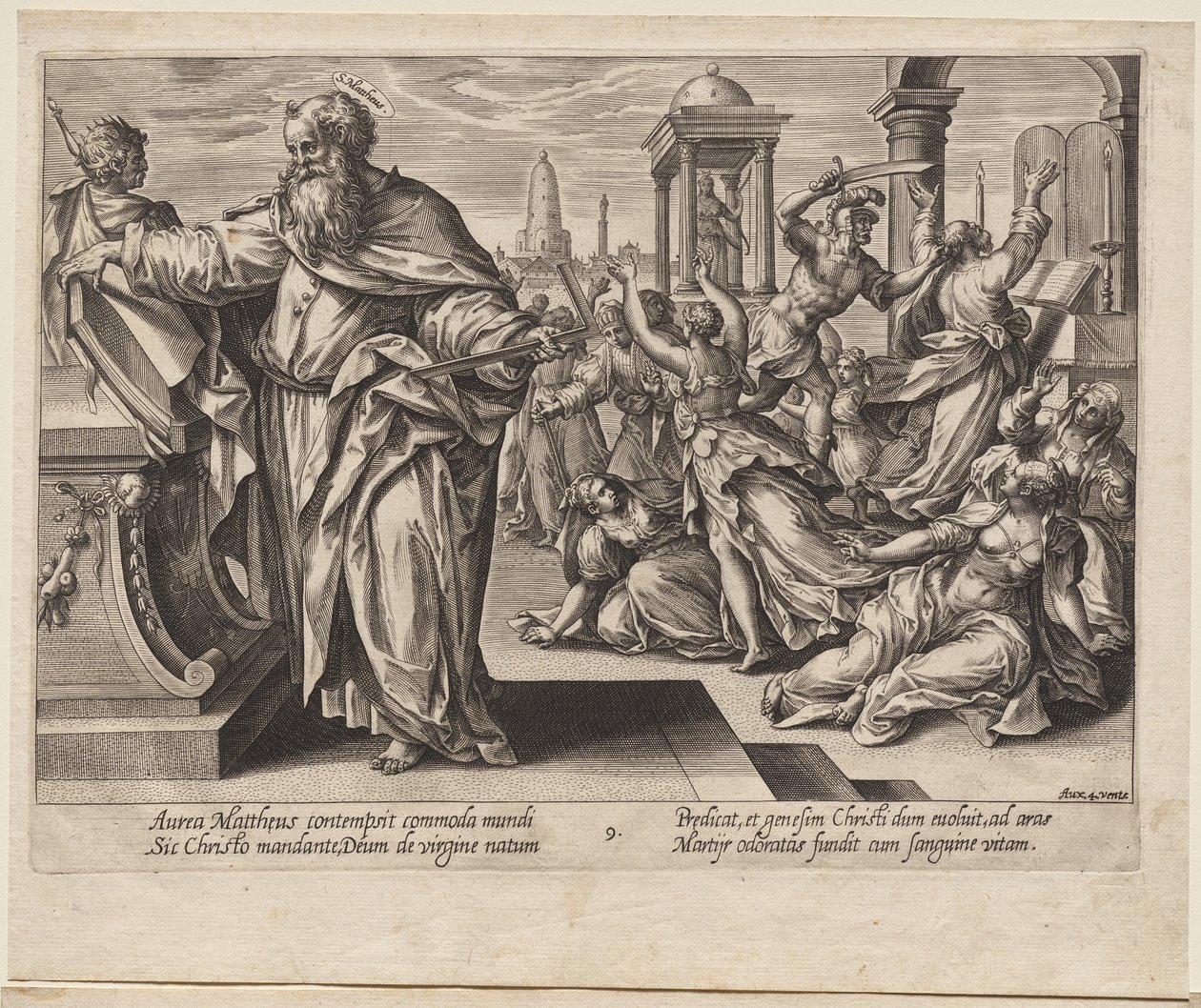 St Matteus av Hendrick Goltzius